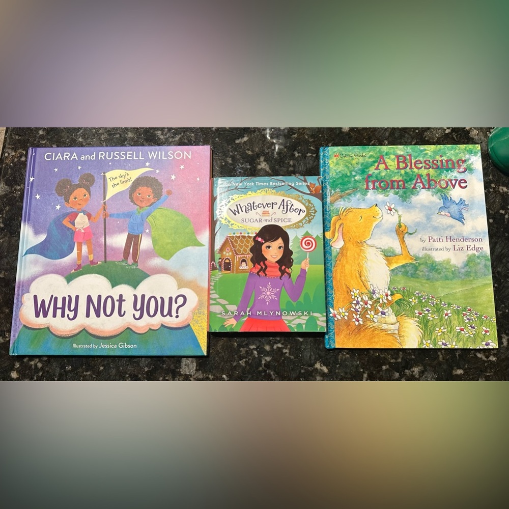 3 libros, Tree BOOKS -WHY NOT YOU , A Blessing from Above, Whatever After